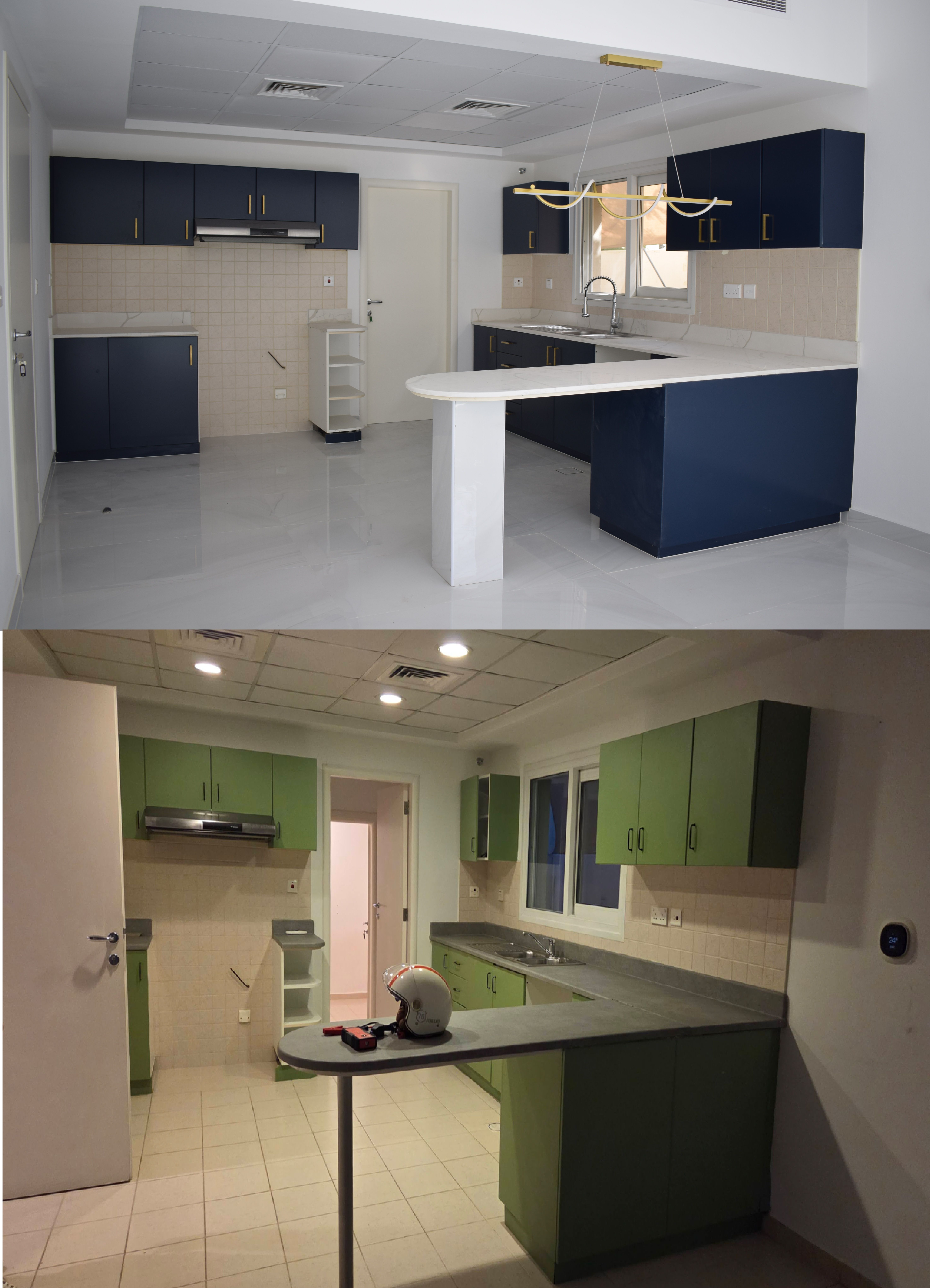 Renovated kitchen in Dubai - Before and After - Meadows Area