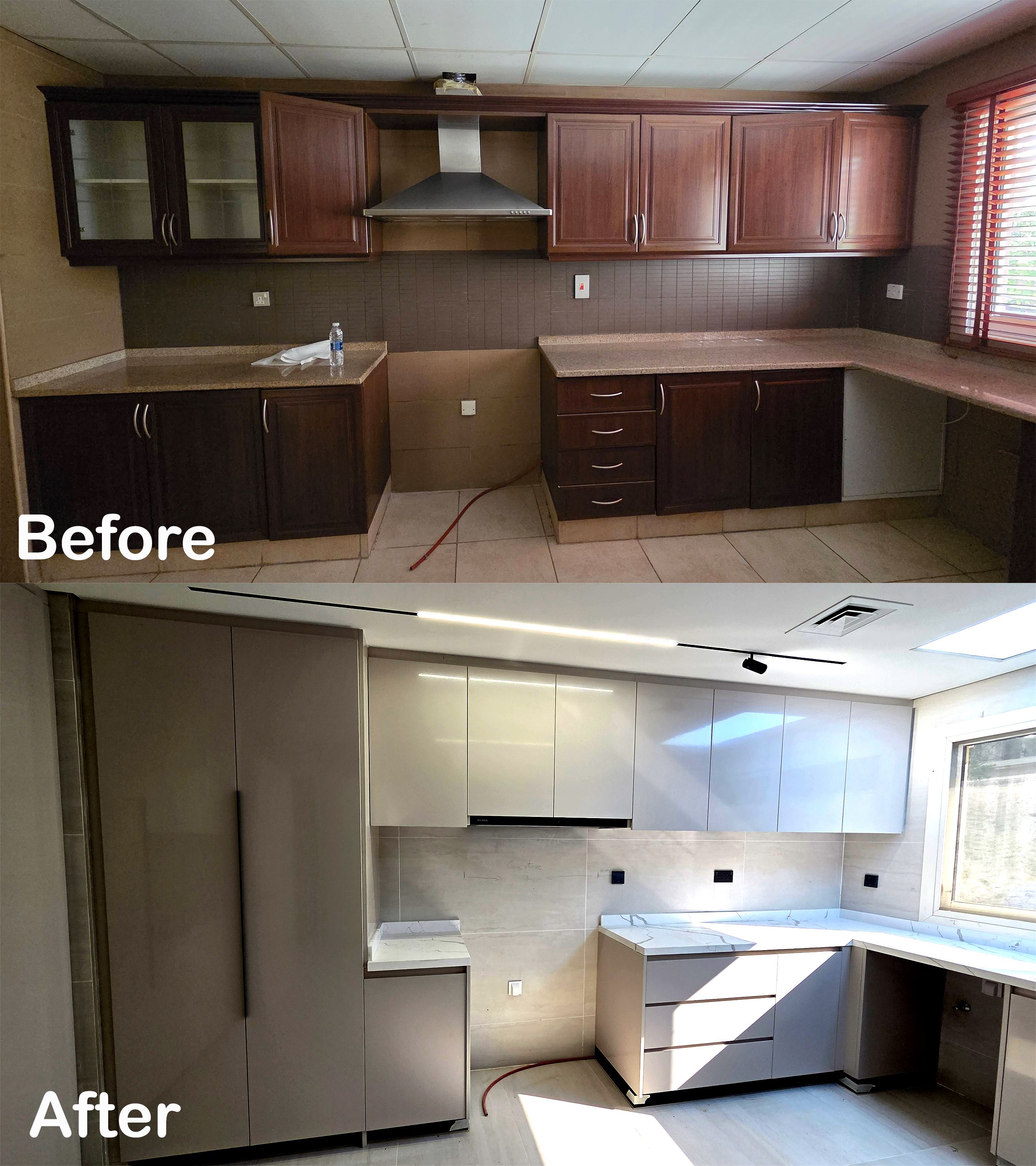 Renovated kitchen in Dubai - Before and After - Mirdif Area