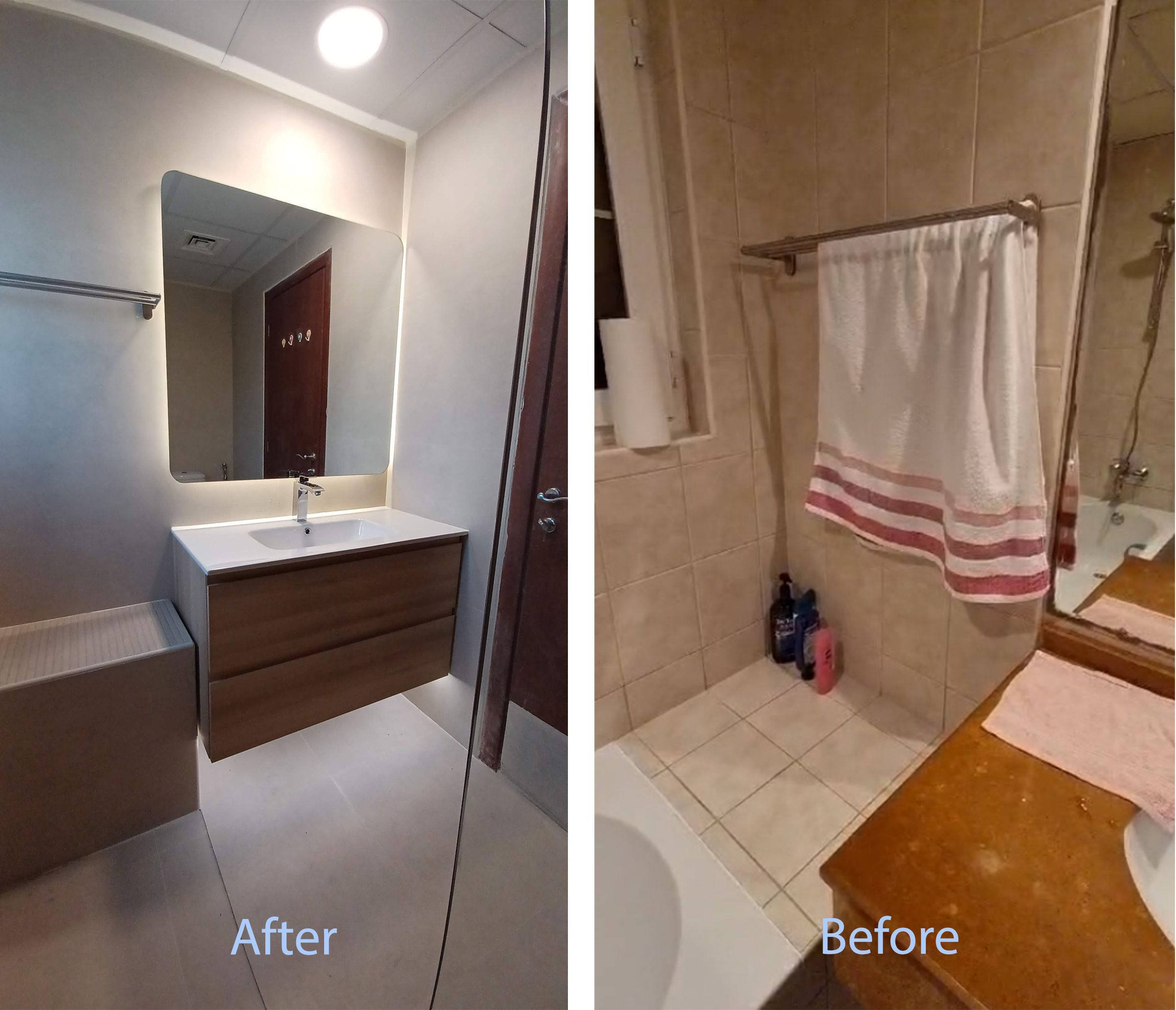 Bathroom Renovation Before and after
