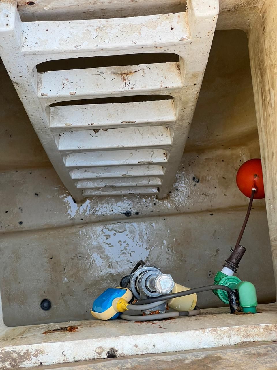 Cleaned and sanitized water tank